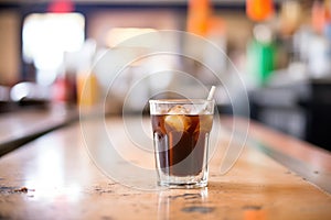 root beer in an oldfashioned soda shop glass