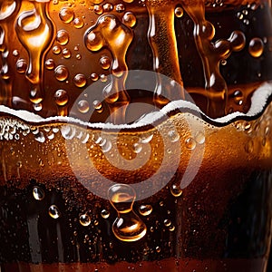 Root beer, soda soft drink cola pop, cold draft beverage in cup