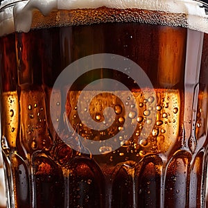 Root beer, soda soft drink cola pop, cold draft beverage in cup