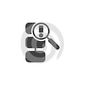 Root cause analysis vector icon