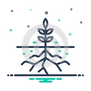 Mix icon for Root, rootlet and sprout
