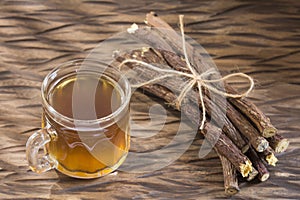 The root of licorice possesses many medicinal properties and health benefits - Glycyrrhiza glabra