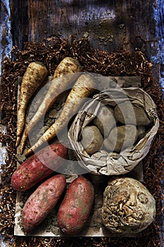 Root vegetable celeriac parsnip potatoes