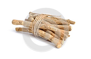 Root Withania somnifera, known commonly as ashwagandha, Indian ginseng, poison gooseberry or winter cherry