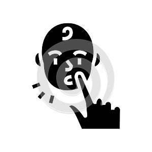 rooting reflex glyph icon vector illustration