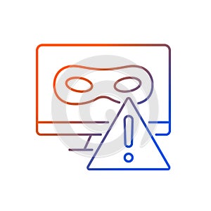 Rootkit gradient linear vector icon