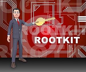 Rootkit Security Data Hacking Protection 3d Rendering