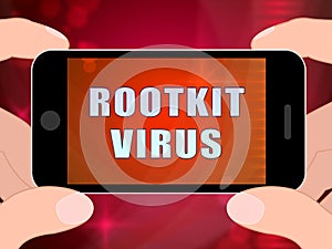 Rootkit Virus Cyber Criminal Spyware 2d Illustration