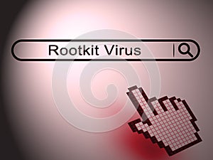 Rootkit Virus Cyber Criminal Spyware 2d Illustration