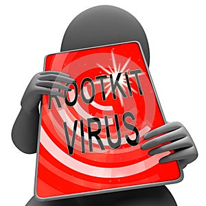 Rootkit Virus Cyber Criminal Spyware 3d Rendering