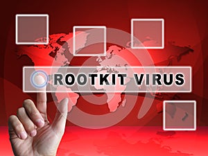 Rootkit Virus Cyber Criminal Spyware 3d Illustration photo