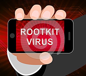 Rootkit Virus Cyber Criminal Spyware 2d Illustration photo