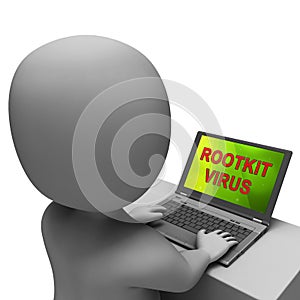 Rootkit Virus Cyber Criminal Spyware 3d Rendering photo