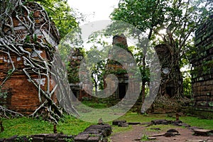 ROOTS COVERING THE Temple IN Koh Ker, Cambodia