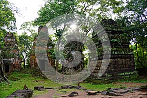 ROOTS COVERING THE Temple IN Koh Ker, Cambodia