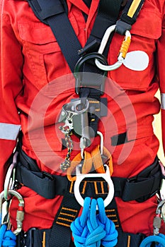 Rope access equipment for inspector