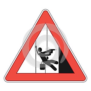 Rope access sign