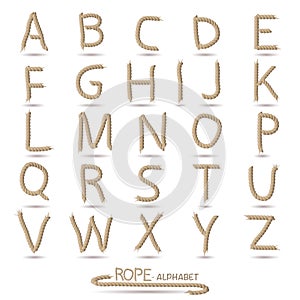 Rope Alphabet Illustration photo