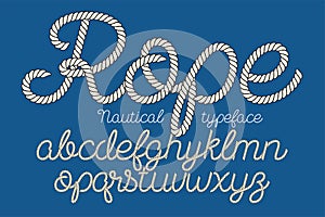 Rope alphabet vector font