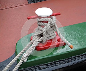 Rope Anchored Canal Barge