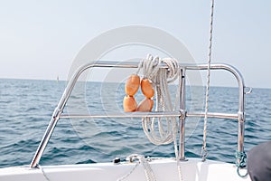 Rope on board a yacht