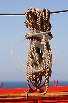 Rope for the boat.