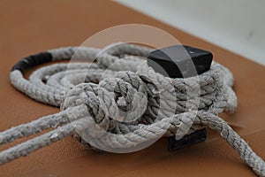 Rope on boat