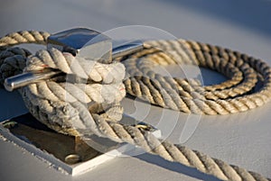 Rope on a boat deck