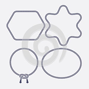 Rope Border Frame shape set