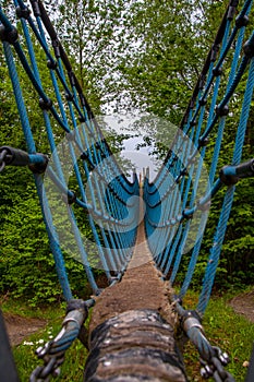 Rope bridge in Aqua magica park in Bad Oeynhausen