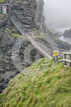 Rope bridge at carrick a reed