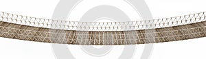 Rope bridge isolated on white background. 3D illustration