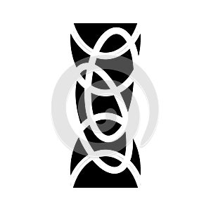 rope chain glyph icon vector illustration