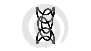 rope chain line icon animation