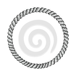 Rope circle hand drawing clip art