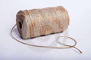 Rope coil on a white background