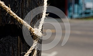 Rope on a column in Hawi photo