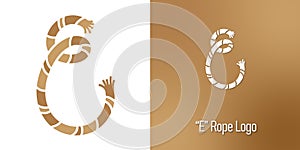Rope Concept Letter E Logo