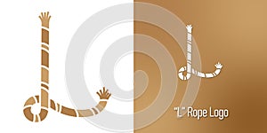 Rope Concept Letter L Logo