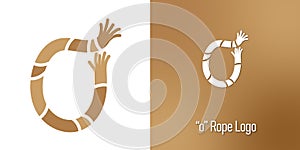 Rope Concept Letter o Logo