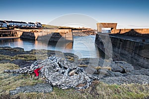 Rope at Craster Harbour photo