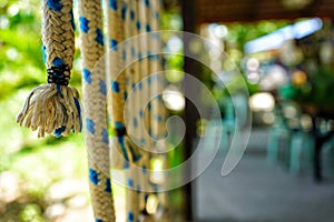 Rope decoration in garden