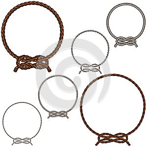 Rope design intertwined in circle photo