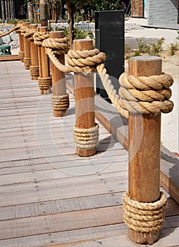 Rope fence.