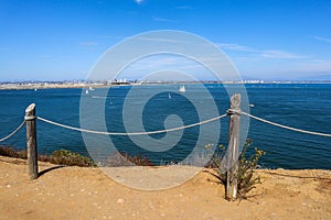 Rope Fence on Bayside Trail at Cabrillo National Monument photo