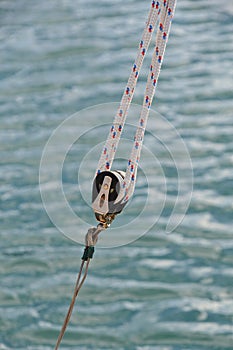 Rope on a fixed pulley