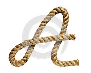 Rope forming letter A photo