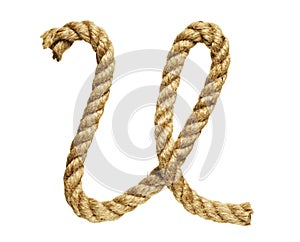 Rope forming letter C