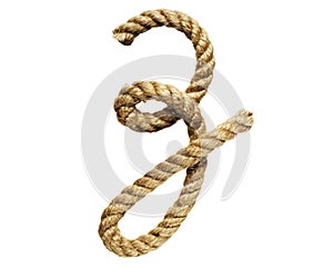 Rope forming letter C