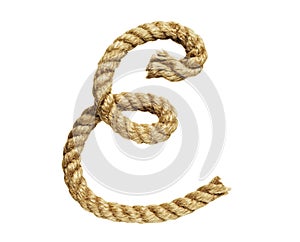 Rope forming letter E